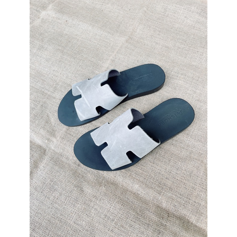 Dép Sandal Dép Quai Chéo Da Bò Thật Không Thấm Nước Phù Hợp Mọi Lứa Tuổi cheosg101