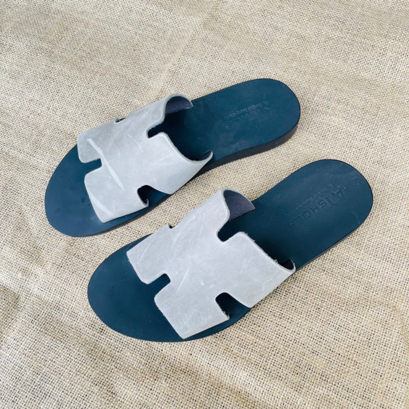 Dép Sandal Dép Quai Chéo Da Bò Thật Không Thấm Nước Phù Hợp Mọi Lứa Tuổi cheosg101