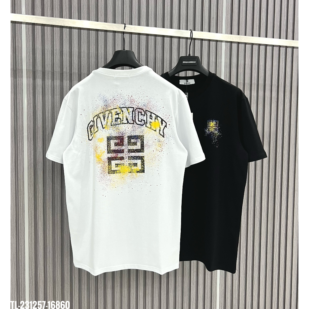 🔥Hot🔥Áo thun Givenchy in hình vẩy sơn thiết kế hot trend Nam nữ New 2023