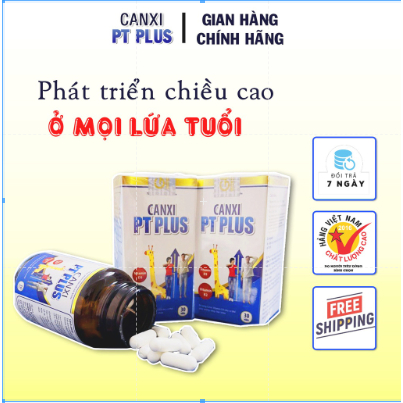 (Chính Hãng) Tăng Chiều Cao cho mọi lứa tuổi - Canxi Ptplus Nguyên Liệu Nhập Khẩu Từ Pháp- Tăng 5-7cm sau 1 liệu trình