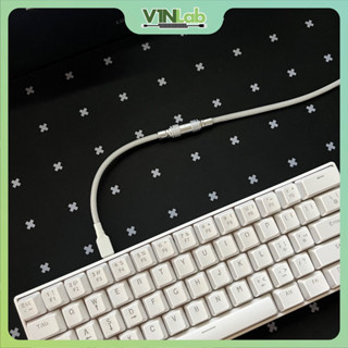 [NO-COILED 01] Dây cáp custom handmade Type-C cho bàn phím cơ / No-coiled Custom cable type-C for mechanical keyboard
