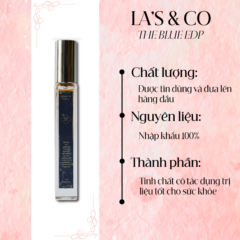 Nước hoa nam La's & Co Bleu EDP 10ml Nam Tính, Lịch Lãm, Bí Ẩn | BigBuy360 - bigbuy360.vn