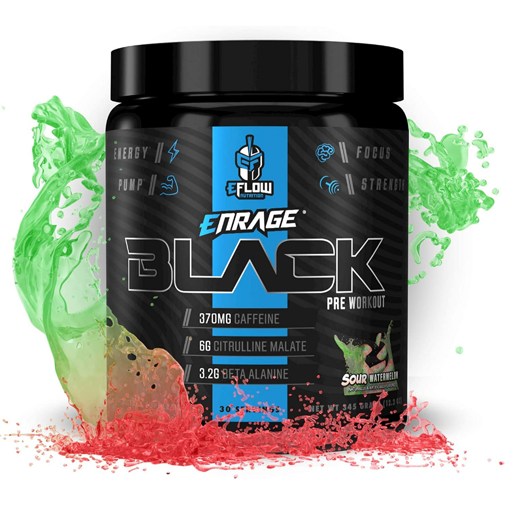 EFLOW ENRAGE BLACK PRE WORKOUT 30 LẦN DÙNG - TĂNG SỨC MẠNH TRƯỚC KHI TẬP