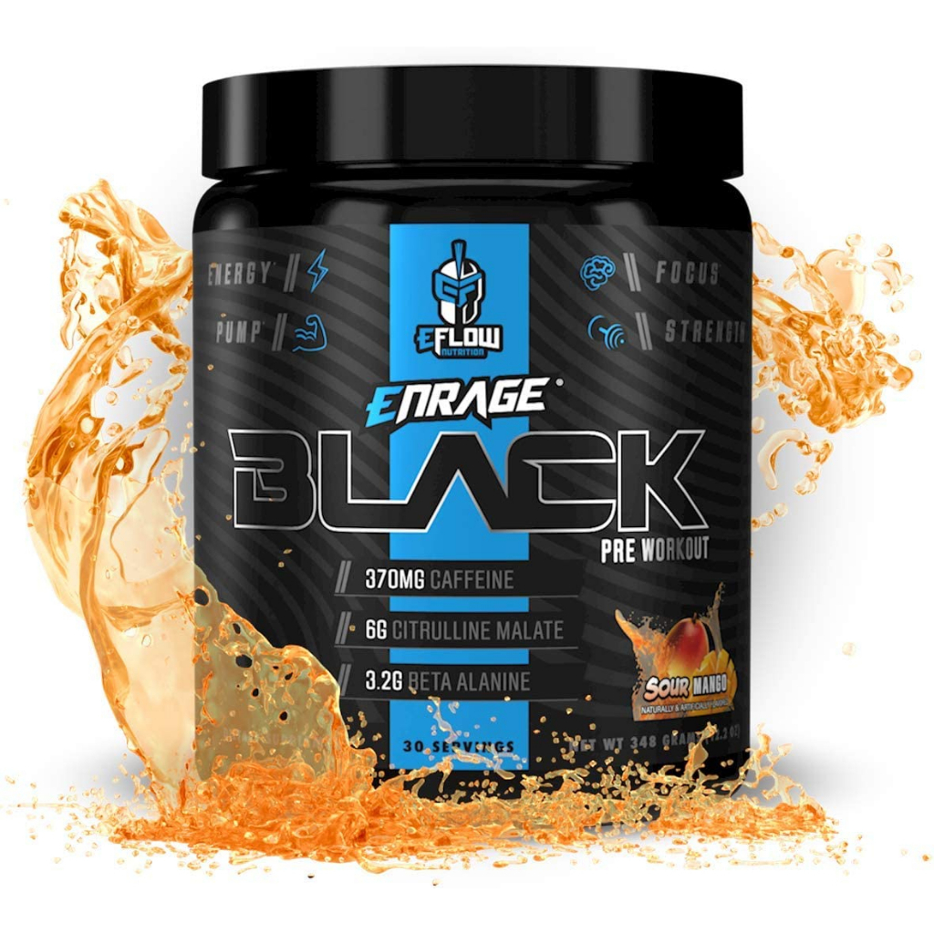 EFLOW ENRAGE BLACK PRE WORKOUT 30 LẦN DÙNG - TĂNG SỨC MẠNH TRƯỚC KHI TẬP