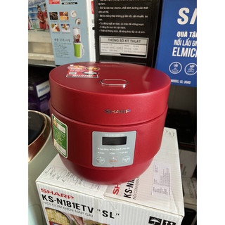 [HÃNG CHÍNH HÃNG] nồi cơm điện tử sharp ks-COM100DV-RD