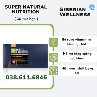 Thực phẩm bảo vệ sức khỏe Siberian Super Natural Nutrition. Natural Vitamins – 30 túi/hộp 4 viên/túi 4.
