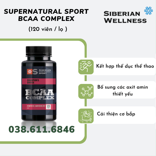 Siberian supernatural sport BCAA Complex – 120 viên/lọ