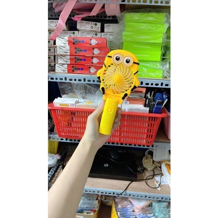 Quạt mini cầm tay hình thú, quạt tích điện cầm tay mini, quat gập tích điện