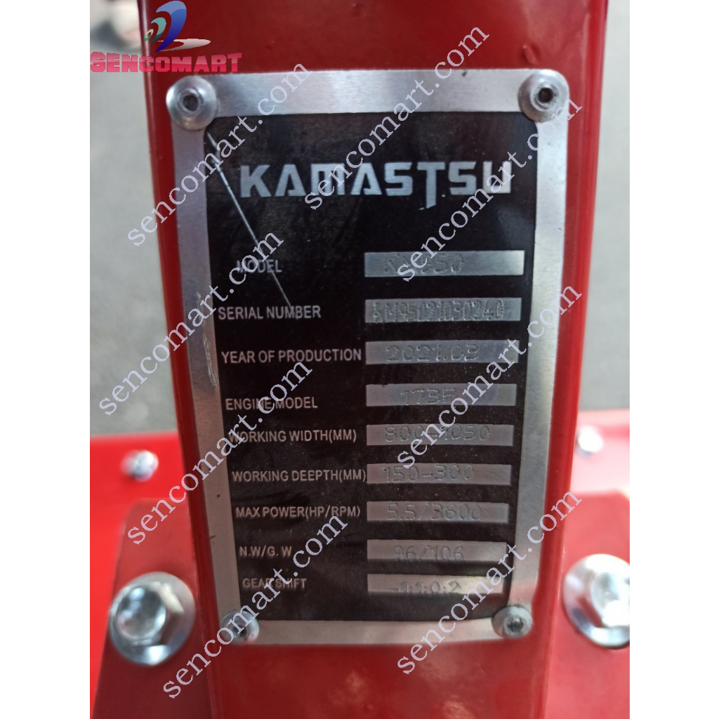 Máy xới đất khô,Máy cày đất ruộng Kamastsu KM950