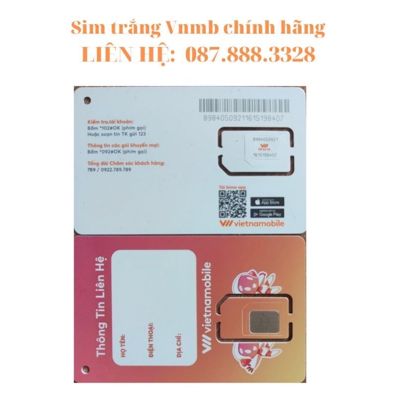 Phôi sim trắng Vietnamobile tự thay
