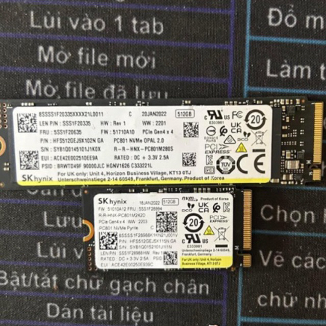 Nvme 512gb huynix Gen4x4 /hàng nhập khẩu new chay 0 giờ chạy