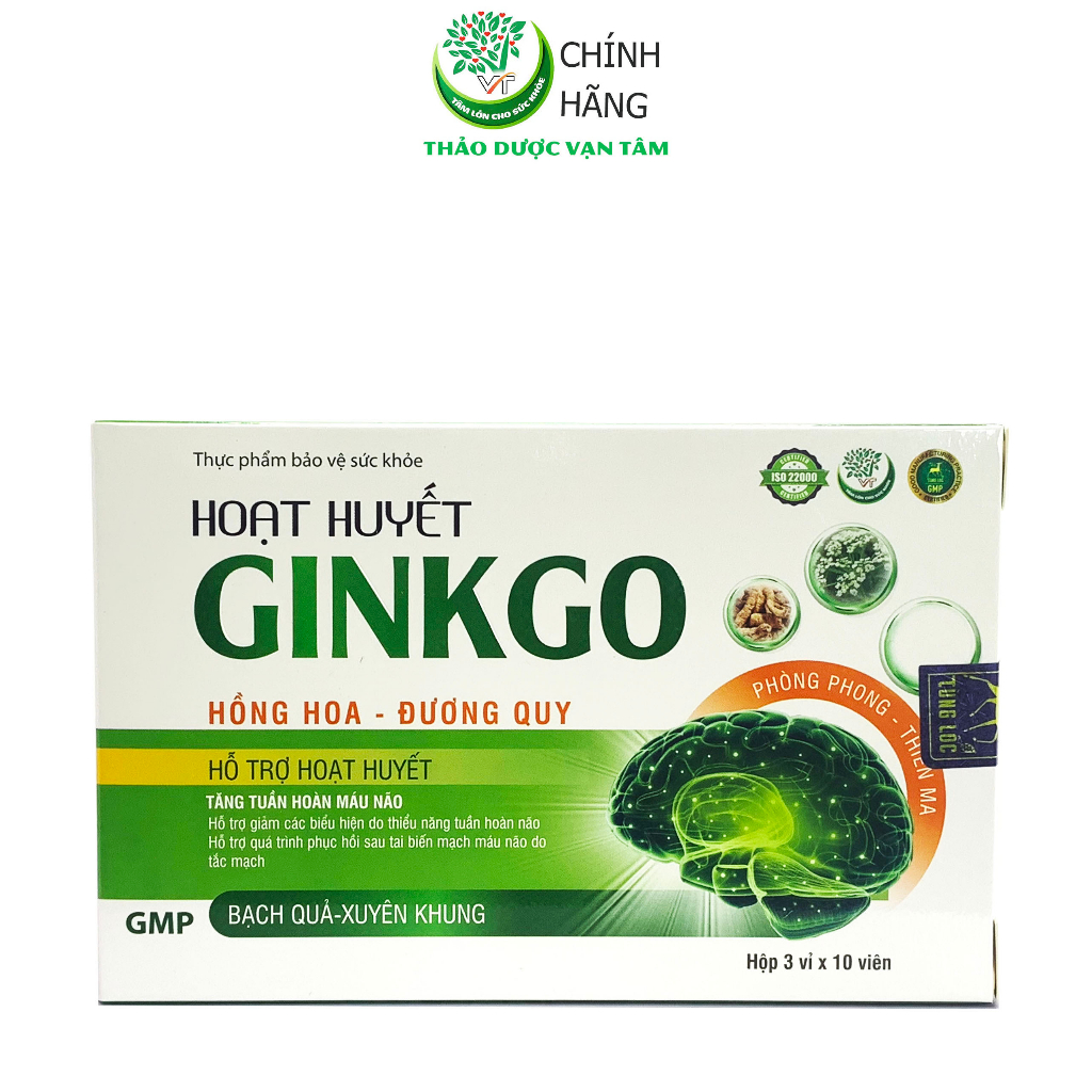 Hoạt Huyết GINKGO - Hỗ trợ hoạt huyết, tăng tuần hoàn máu não