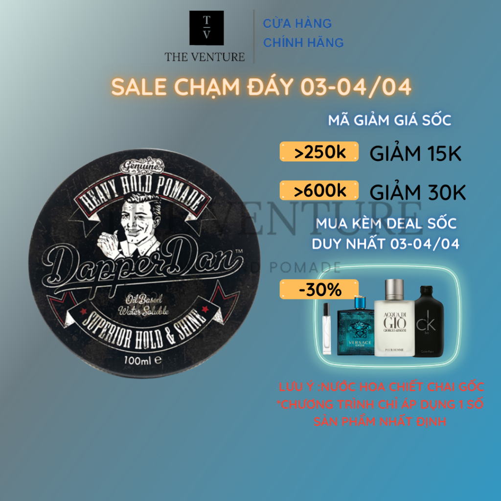 Sáp vuốt tóc Dapper Dan Heavy Hold Pomade - 100 gram