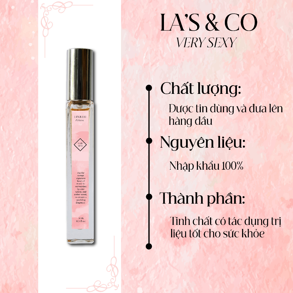 Nước hoa nữ La's & Co Very Sexy 10ml Gợi Cảm, Tươi Mát