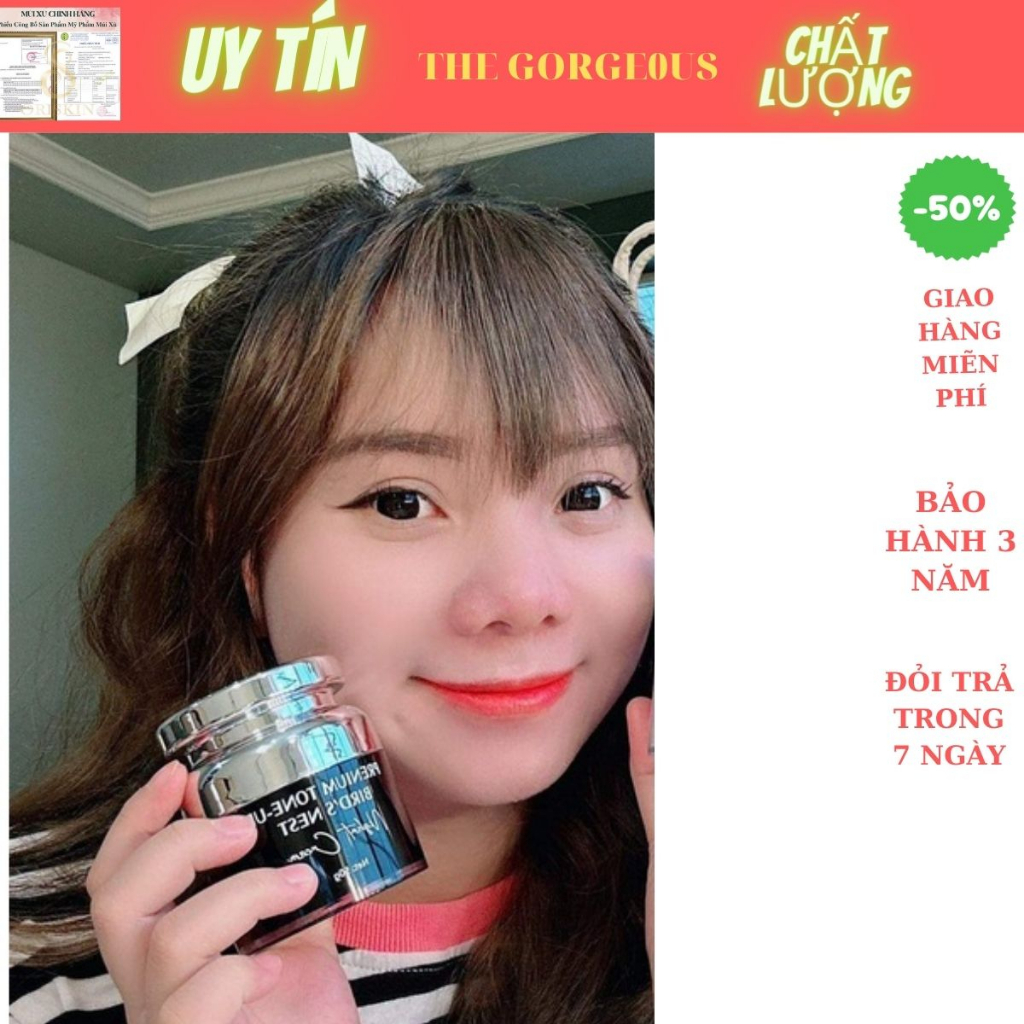 KEM YẾN MÚI XÙ, KEM NGÀY VÀ ĐÊM Gogerous dưỡng da chuyên sâu, giảm thâm nám 2 hộp lớn 50g
