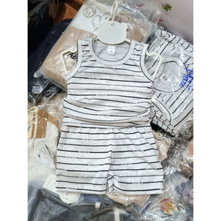 Bộ cotton ba lỗ cho bé mỏng mát
