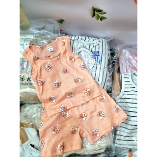 Bộ cotton ba lỗ cho bé mỏng mát