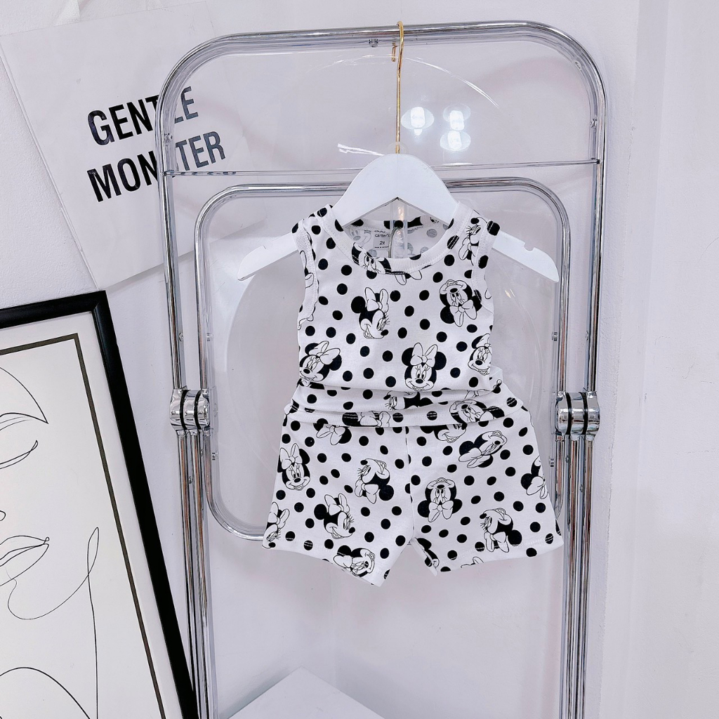 Bộ cotton ba lỗ cho bé mỏng mát