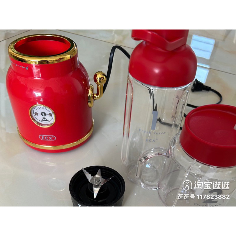 Máy Xay Sinh Tố Rau Củ Quả Chính Hãng ECX Cao Cấp, phong cách Retro- Công Suất 300W