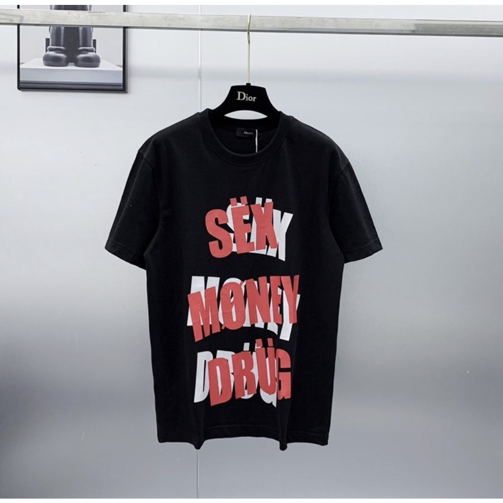 Áo Phông Unisex Sexy Money Drug Form Rộng Chất Cotton Co Giãn 4 Chiều Cực Cháy Phố