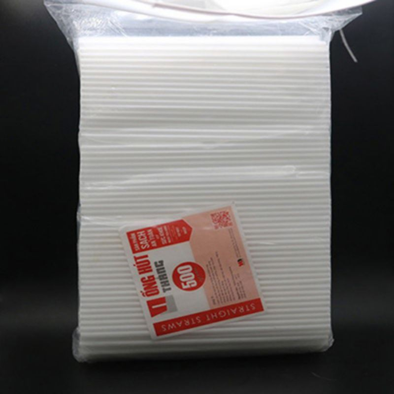 Ống hút thẳng phi 8 đen trắng 1 gói
