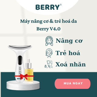 Máy nâng cơ mặt berry v4.0, máy massage nâng cơ trẻ hoá da mặt cao cấp