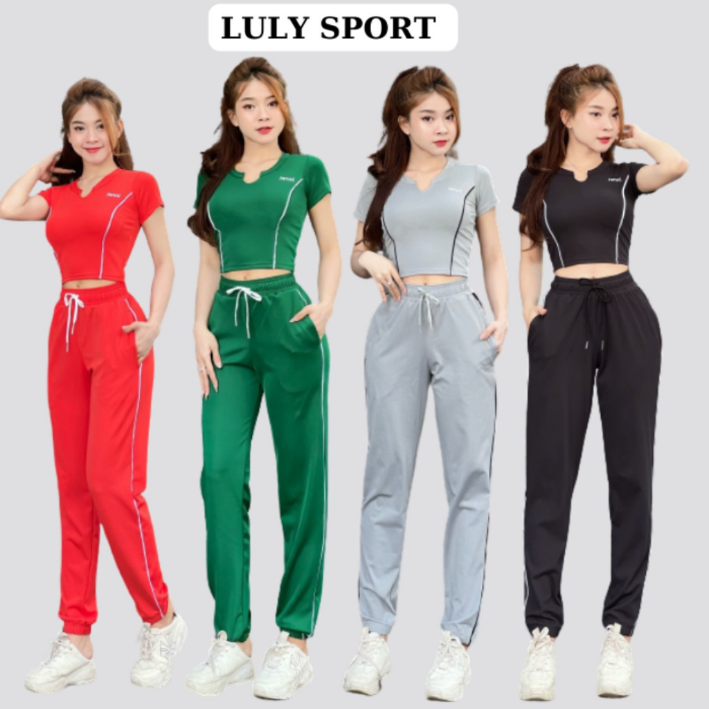 Bộ quần áo tập Gym nữ LULY SPORT ,sét đồ tập Yoga chất thun cực xinh