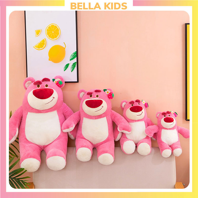 Gấu Nhồi Bông Lotso BELLA KIDS Cao Cấp Tai Dâu Tỏa Hương Thơm Dịu Cực Kì Kute