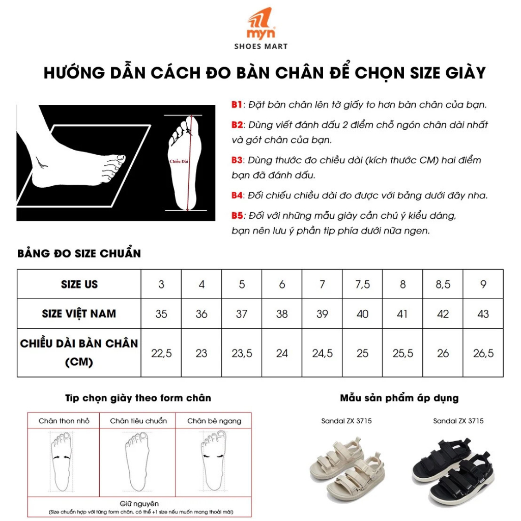 Sandal Zx Meta 3128 chính hãng 3 quai dán đế bằng, Dép quai sau nam nữ