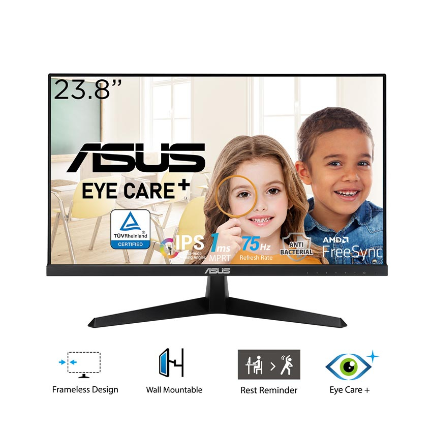 Màn hình Asus VY249HE (238inch/FHD/IPS/75Hz/1ms/250nits/HDMI+VGA+Audio/FreeSync)