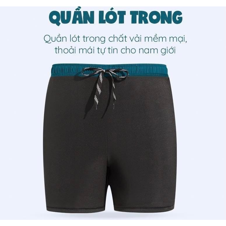 Quần bơi nam lửng thể thao, quần bơi nam 2 lớp đi bơi đi biển tự tin và thoải mái vận động | BigBuy360 - bigbuy360.vn
