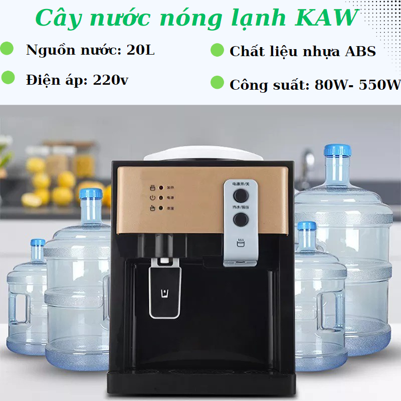 Cây nước nóng lạnh mini KAW làm nước nóng lạnh cực nhanh, dễ dàng pha chế thức uống nhanh,tiết kiệm điện