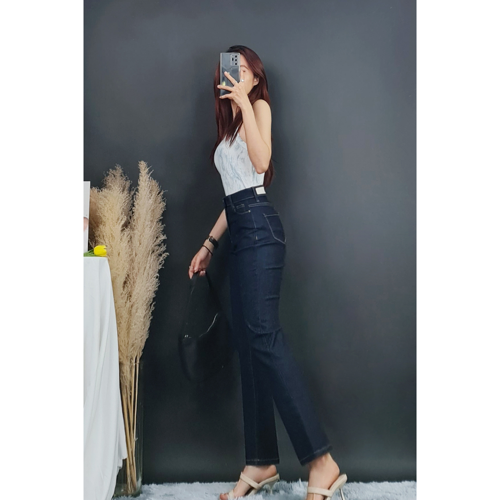 C1155 - Quần jean ống đứng ADHOC trơn