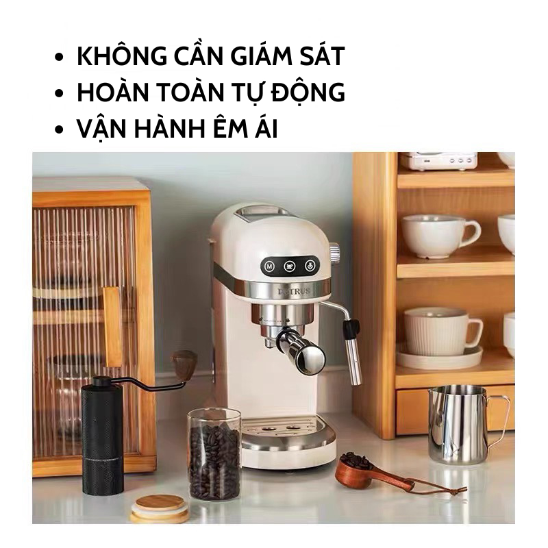 Máy pha cà phê PETRUS PE-3366 màu trắng công suất 1230W