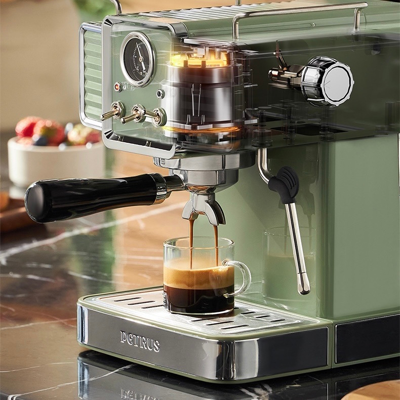 Máy pha cafe gia đình Petrus PE-3690 màu xanh mint
