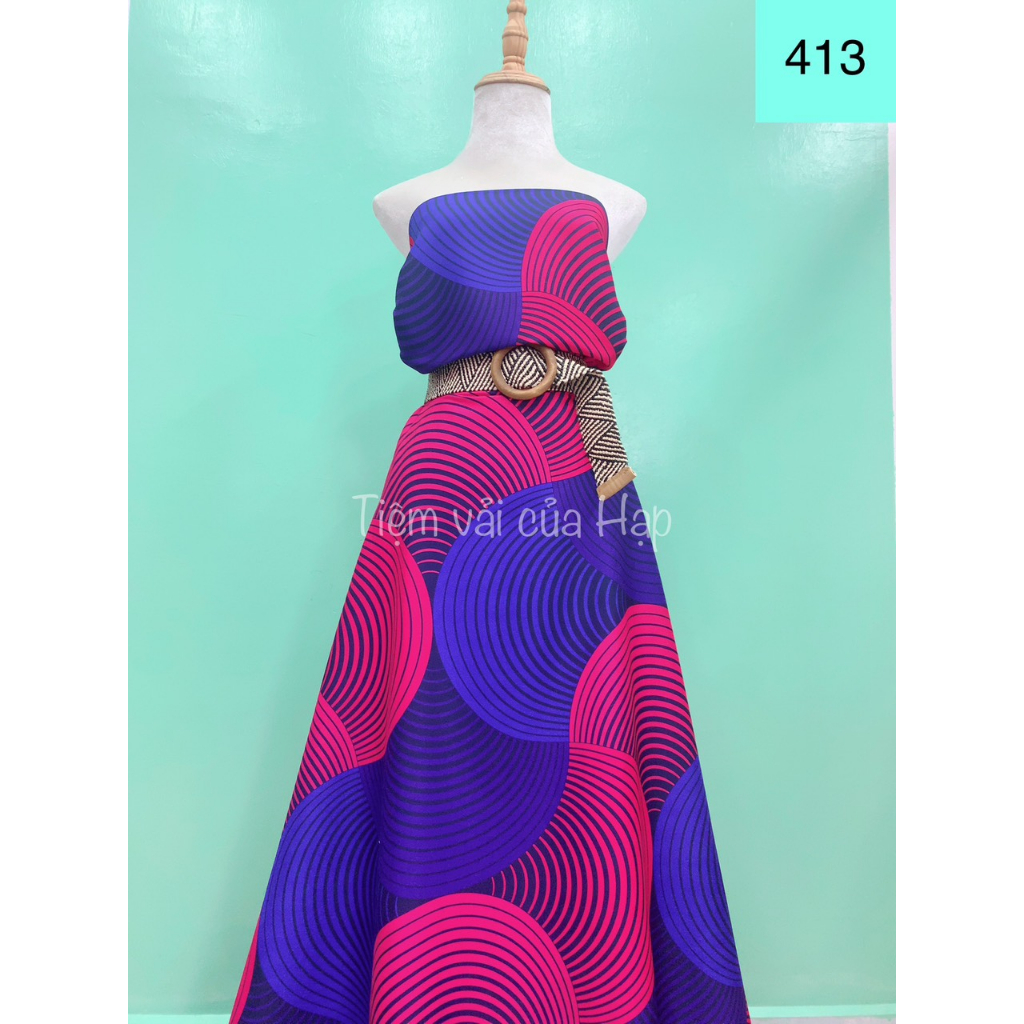 Vải lụa may áo dài, váy, sơ mi, tiệm vải của Hạp, mã 413, lụa vân xương cá chất mềm mịn