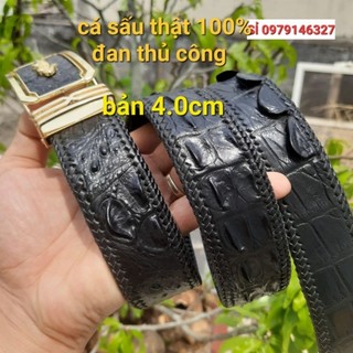 Dây liềnđan viền .thắt lưng nam da cá sấu .hàng cao cấp.