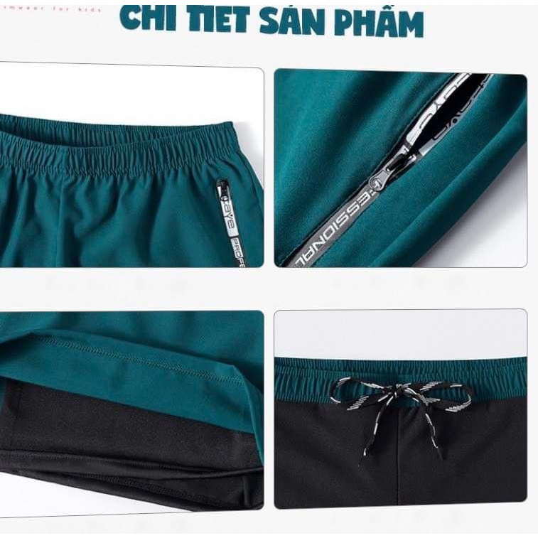 Quần bơi nam lửng thể thao, quần bơi nam 2 lớp đi bơi đi biển tự tin và thoải mái vận động | BigBuy360 - bigbuy360.vn