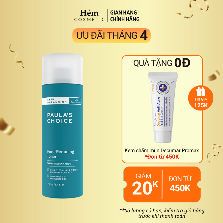 Nước hoa hồng Paula’s Choice Skin Balancing Pore Reducing Toner 190ml - Hẻm Cosmetic