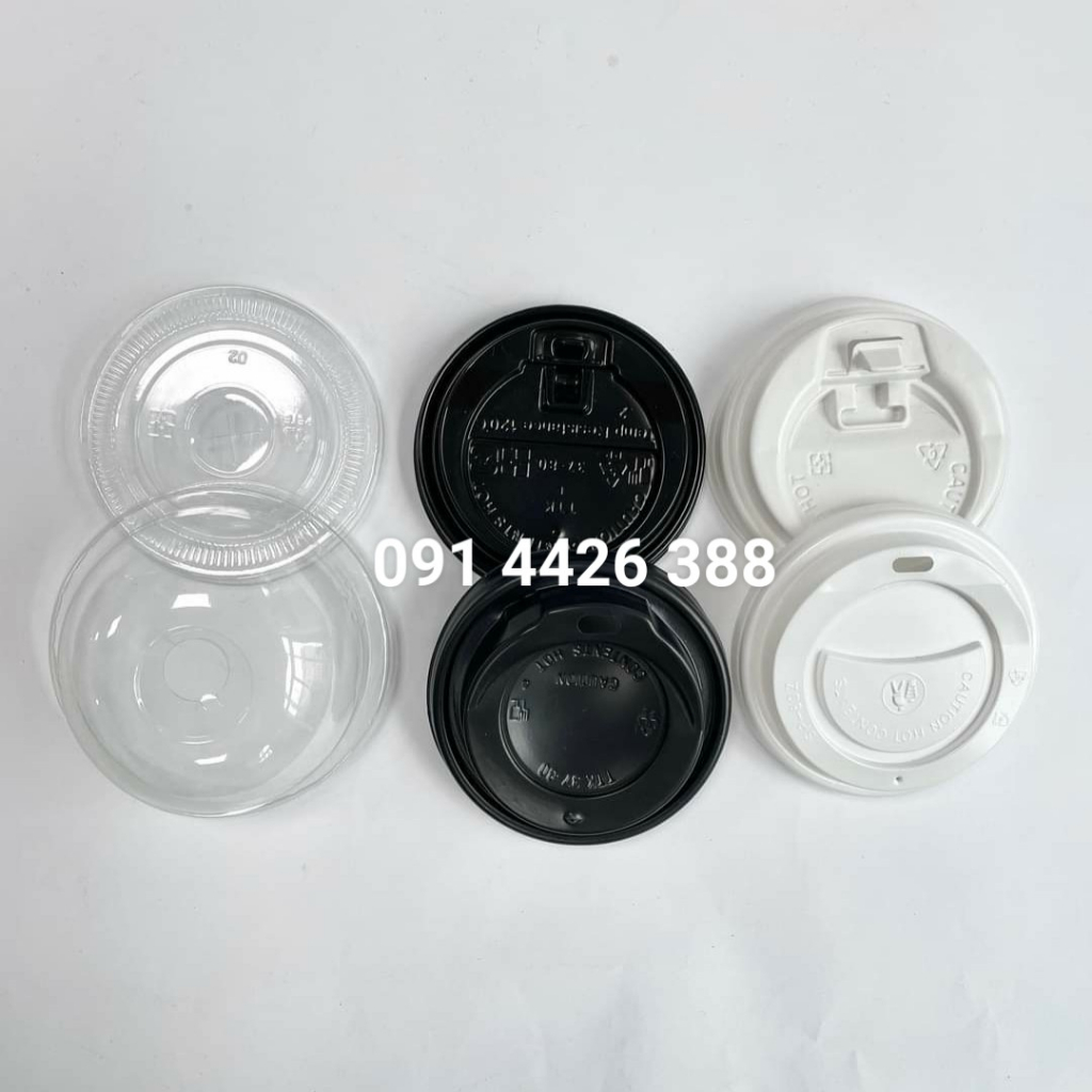 Nắp cốc giấy 8oz 12oz 16oz 50 cái 8cm 9cm