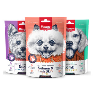 Wanpy - Thức ăn vặt bánh thưởng cho chó gồm 8 vị 100g