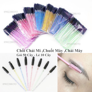 Chổi chải mi chuốt mày ,chải mày gói 50 cây -lẻ 10 cây.