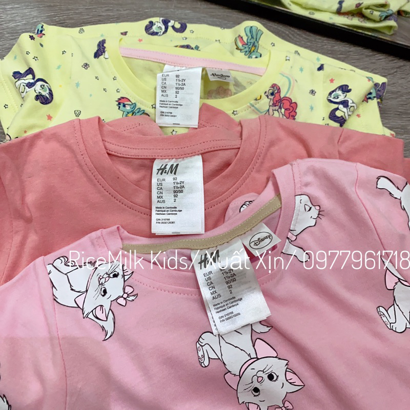 Bộ cộc hè cotton hm nhiều hình