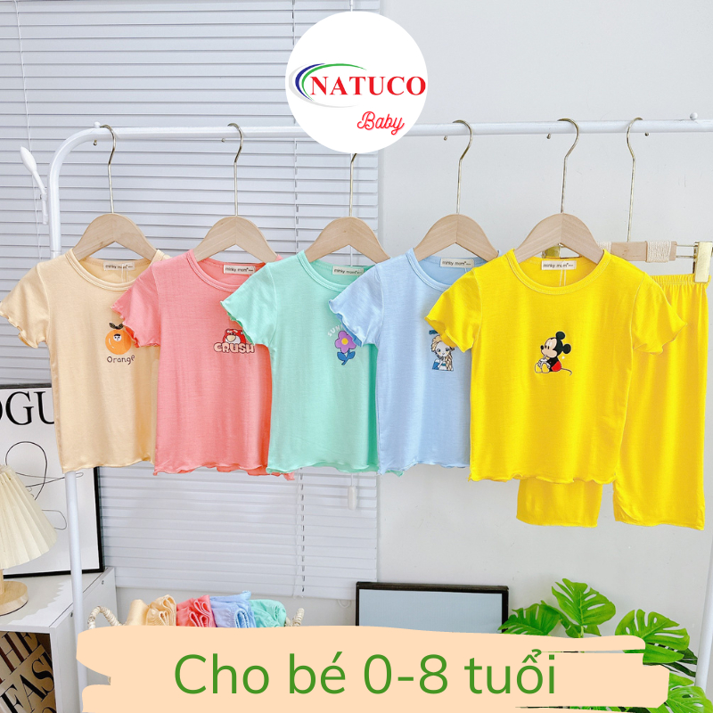Bộ Quần Áo Bé Gái Hiệu Minky Mom Vải Thun Lạnh Mềm Mát Phù Hợp Trẻ Từ 8-27 Kg Mặc Ở Nhà - TN-IN164