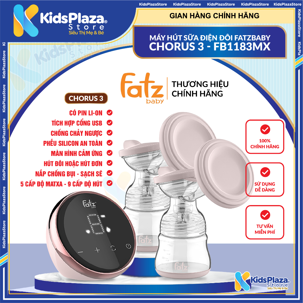 Máy Hút Sữa Điện Đôi Fatzbaby Chorus 3 / 4 - BẢO HÀNH 12 THÁNG CHÍNH HÃNG