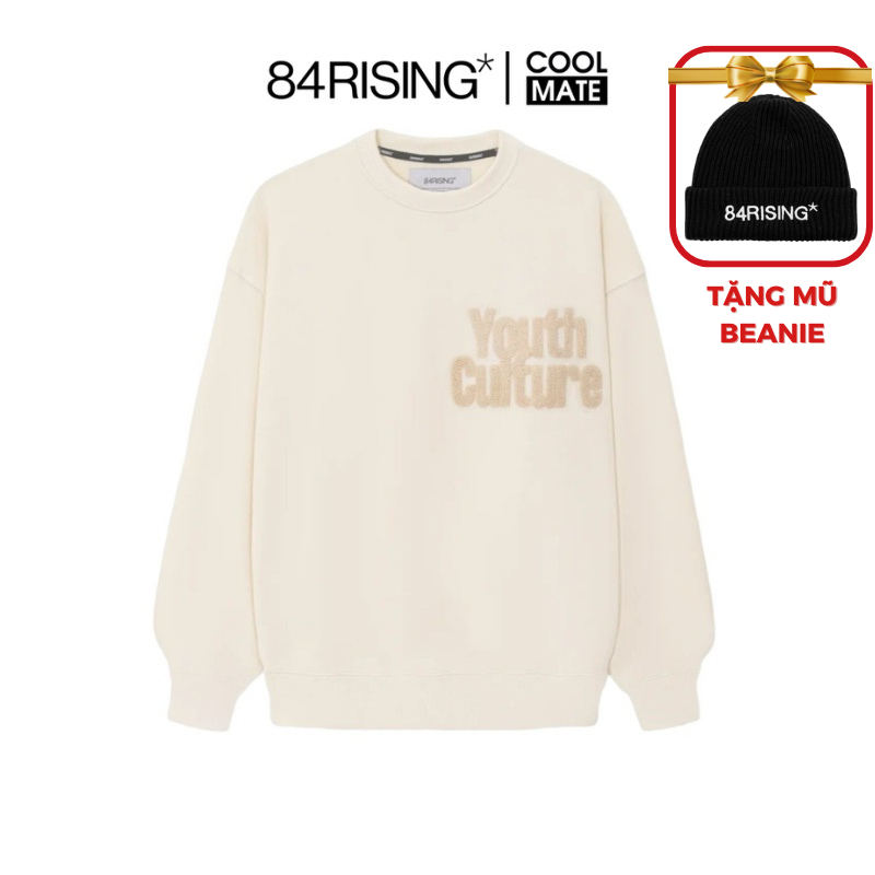 Áo nỉ Sweater Oversize Beige YOUTH CULTURE - thương hiệu 84RISING