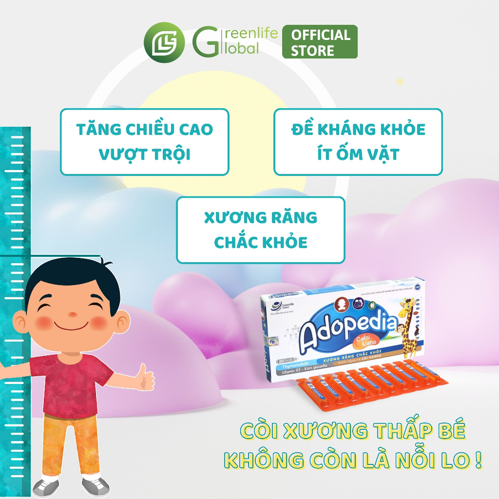 Combo CAO LỚN cho bé GrnLife - giúp trẻ tăng chiều cao, thèm ăn, ngủ ngon và phát triển toàn diện dạng siro