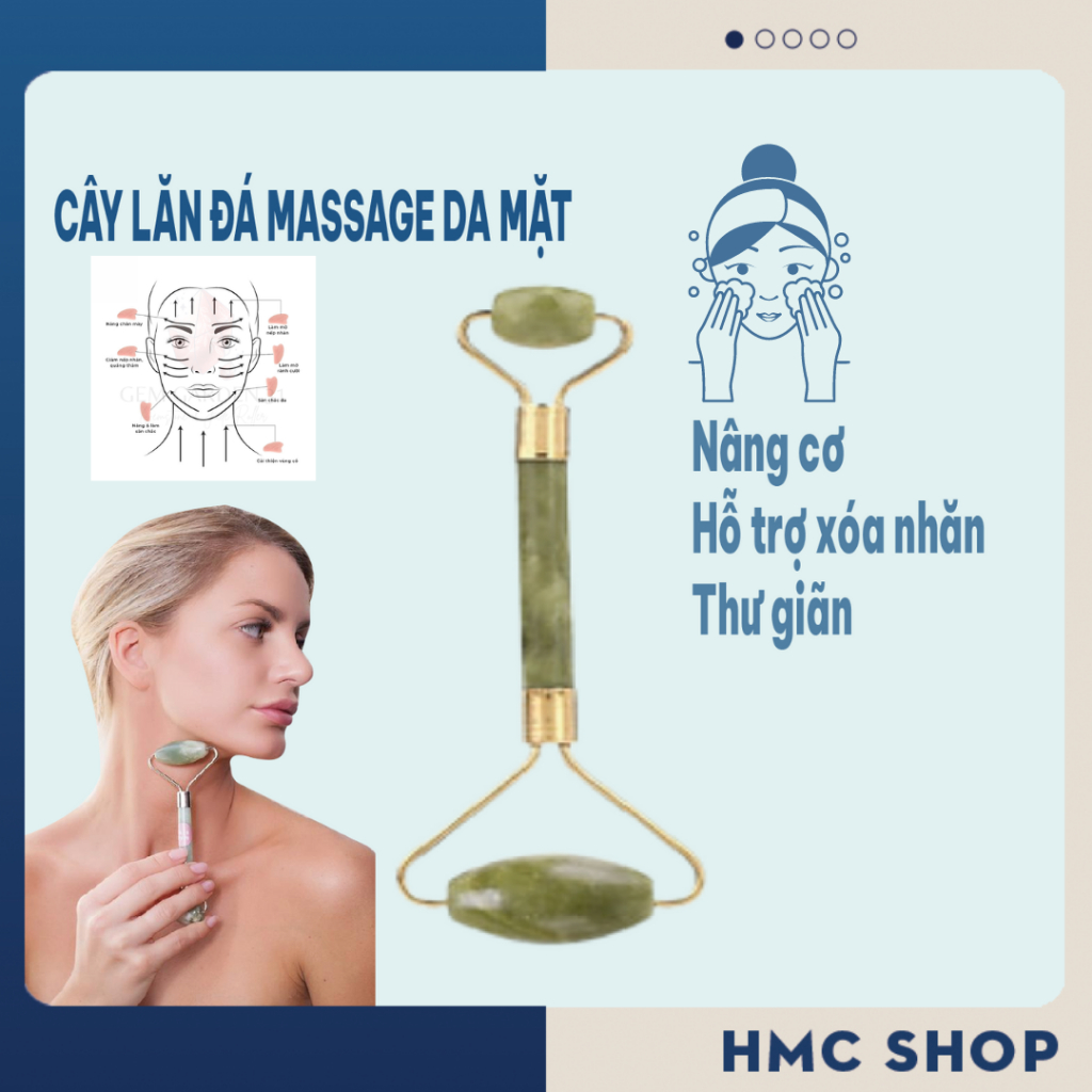 Lăn đá Massage da mặt