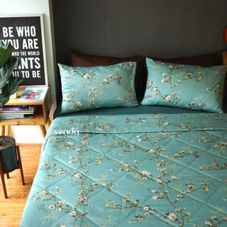 4 bộ chăn ga gối nệm 1m6/ chất liệu cotton 100% lụa hàn quốc
