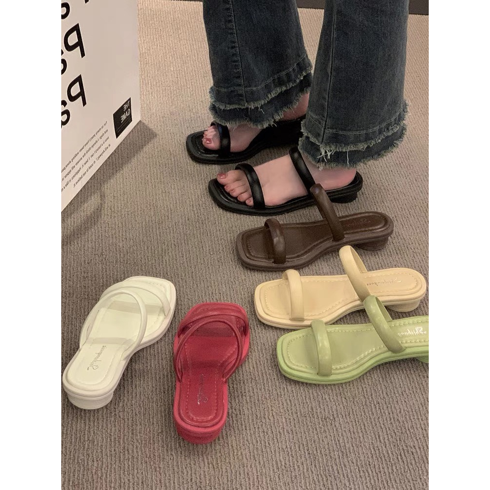 Sandal quai ngang đế tròn